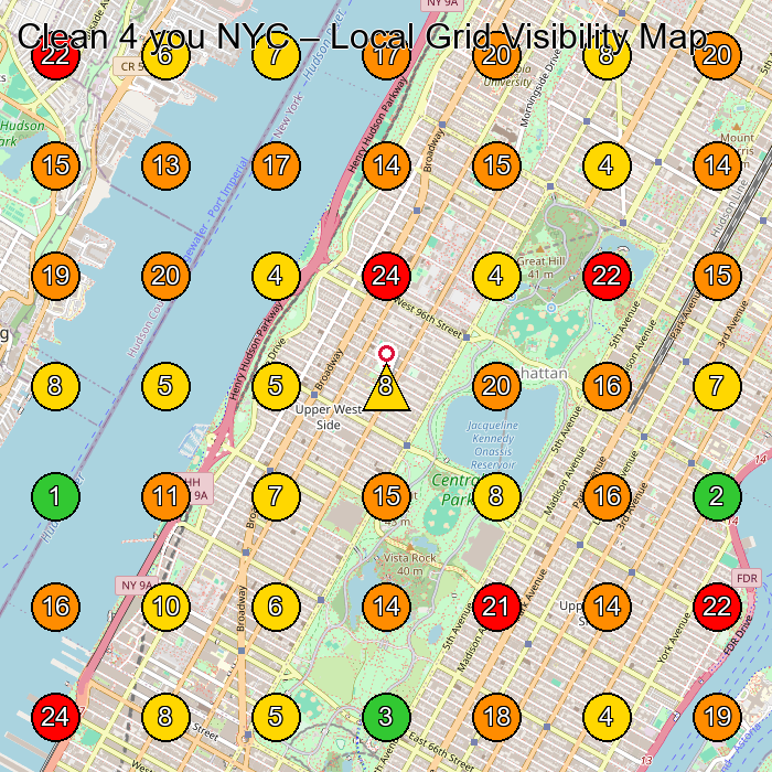Clean 4 you NYC House Cleaning Service GeoGrid ranking map for None